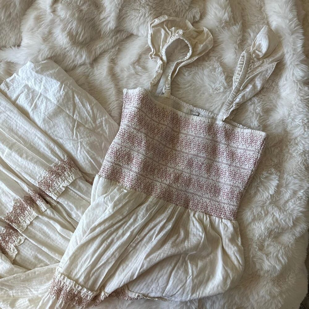 Madewell Women's White and Cream Dress